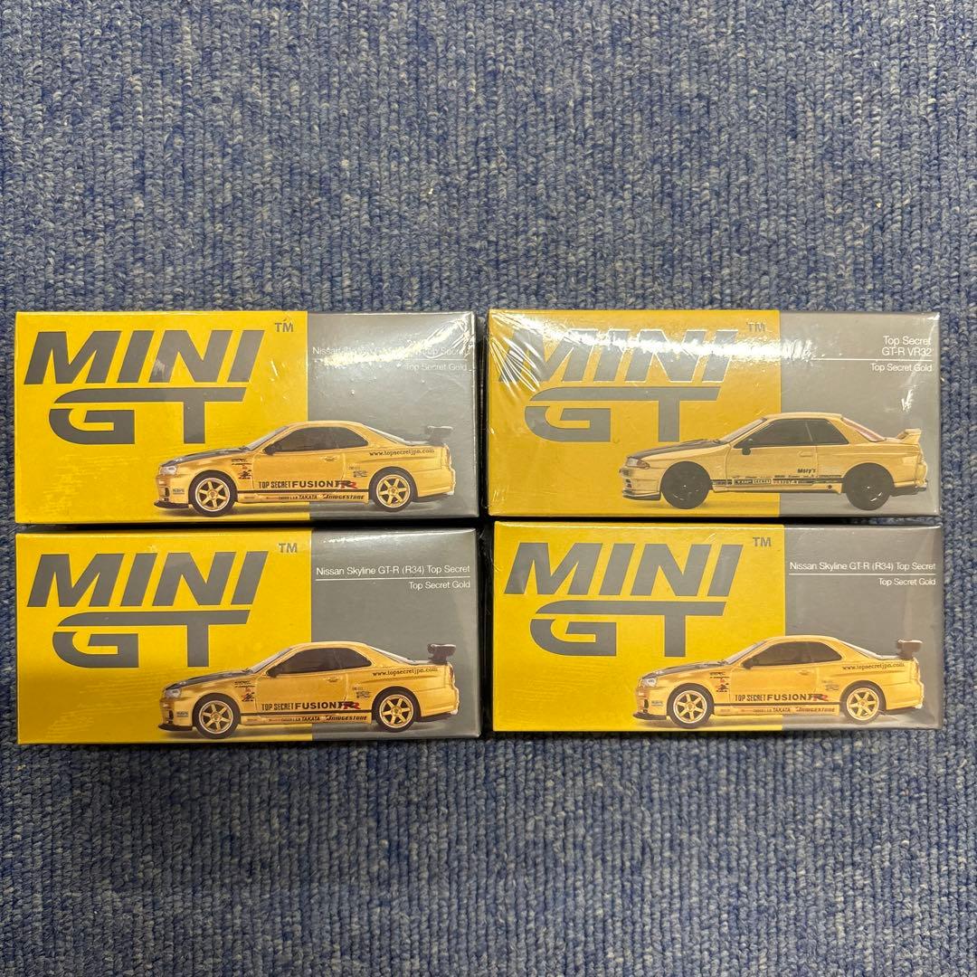 MINI GT スカイライン GT-R ゴールド 4個セット