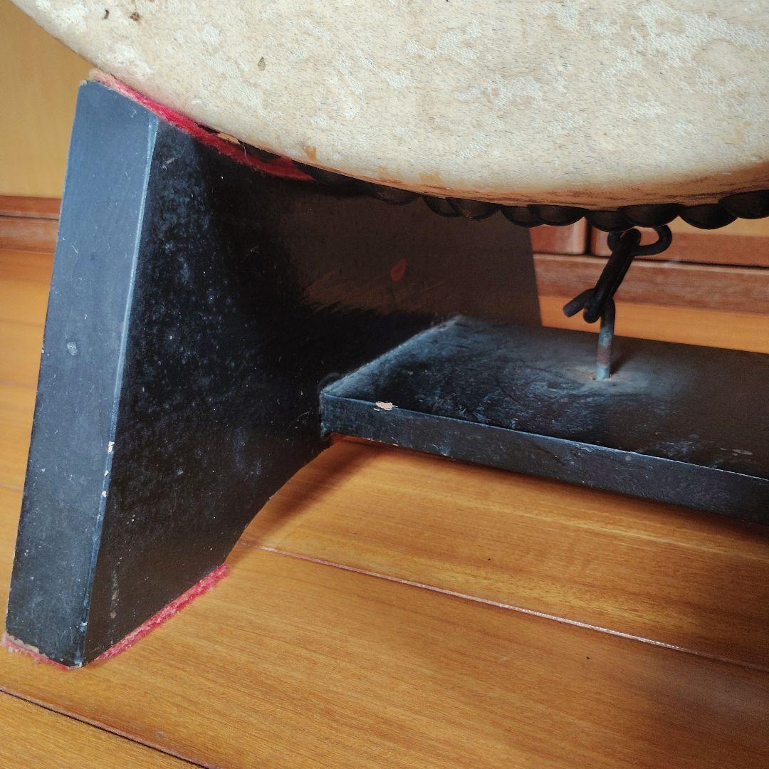 座敷用平太鼓 和太鼓 和楽器 木製スタンド付き 直径約55㎝