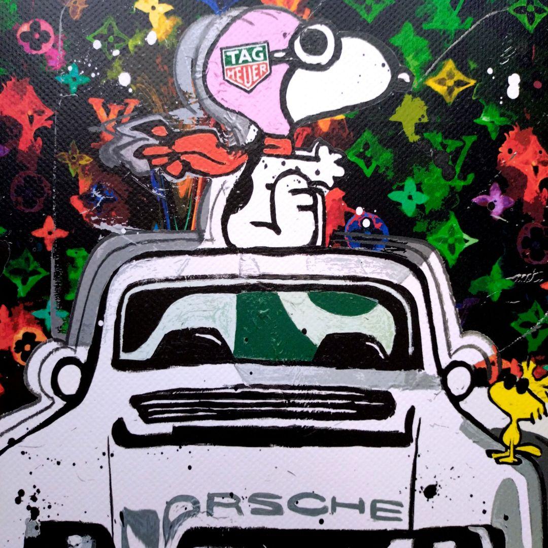 kazu　額装　death nyc 世界限定100枚　スヌーピー　ポルシェ