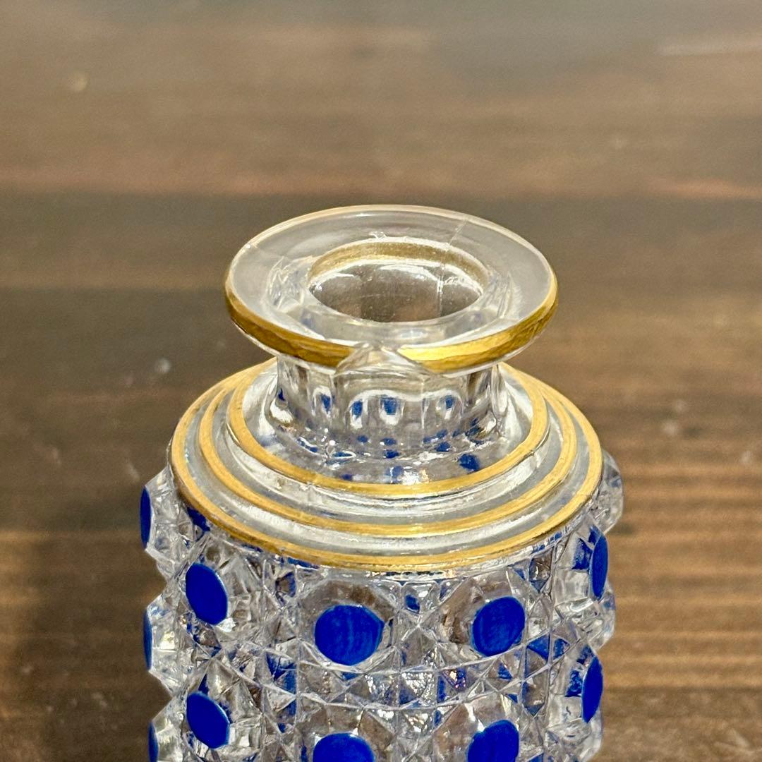 オールドバカラ　ディアマンピエーリーコバルトブルー香水瓶OLD BACCARAT