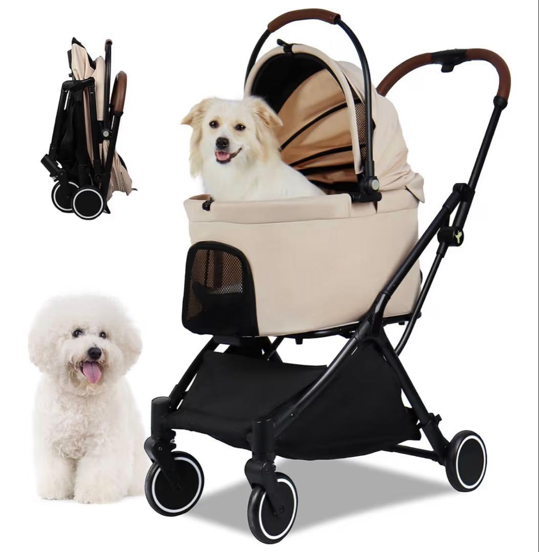 軽量四輪ペットカート アイボリー