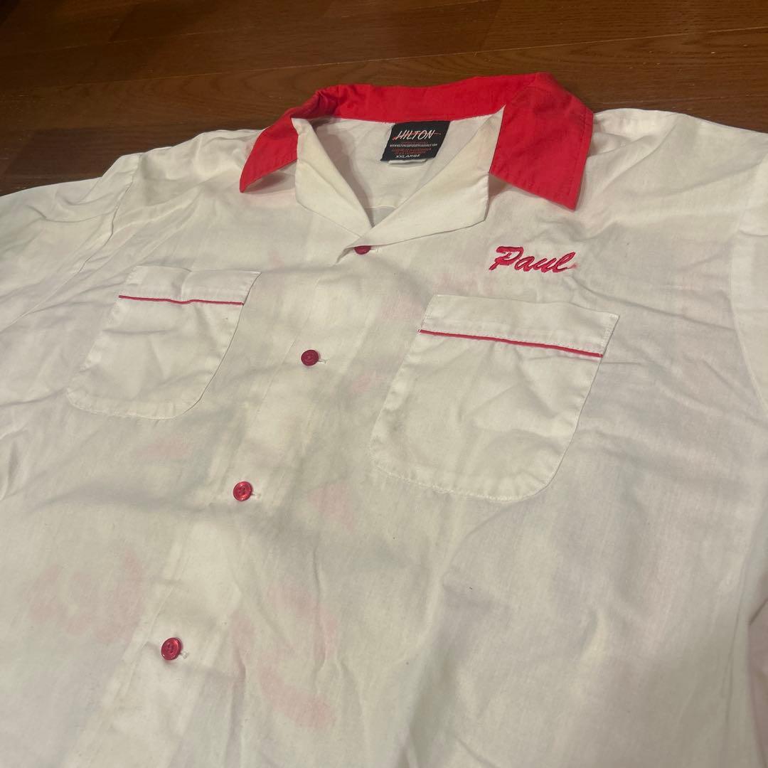 70s HILTON ヒルトン ボウリングシャツ ヴィンテージ 古着 USA製