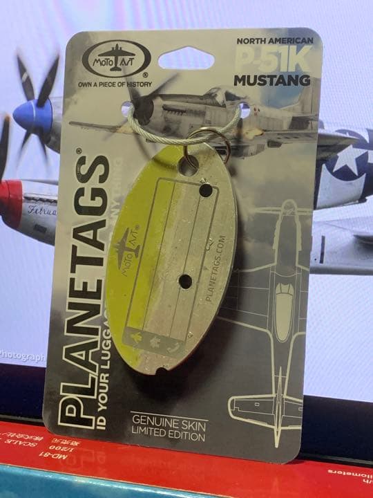 アメリカ軍 戦闘機 P-51 マスタング タグ キーホルダー Planetags