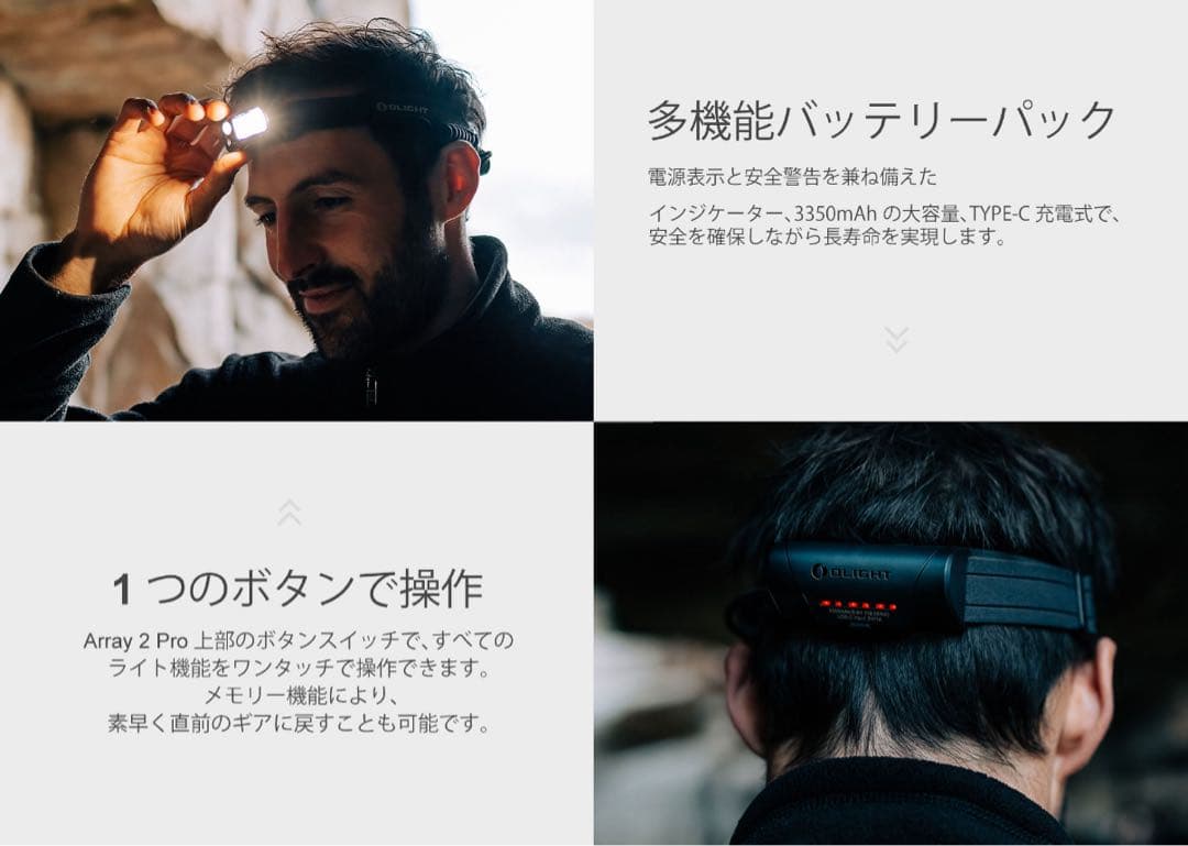 Olight オーライト Array 2 Pro ヘッドライト 1500ルーメン
