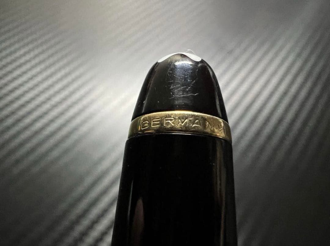 美品 モンブラン エボナイト芯 144 万年筆 EF ブラック 全金