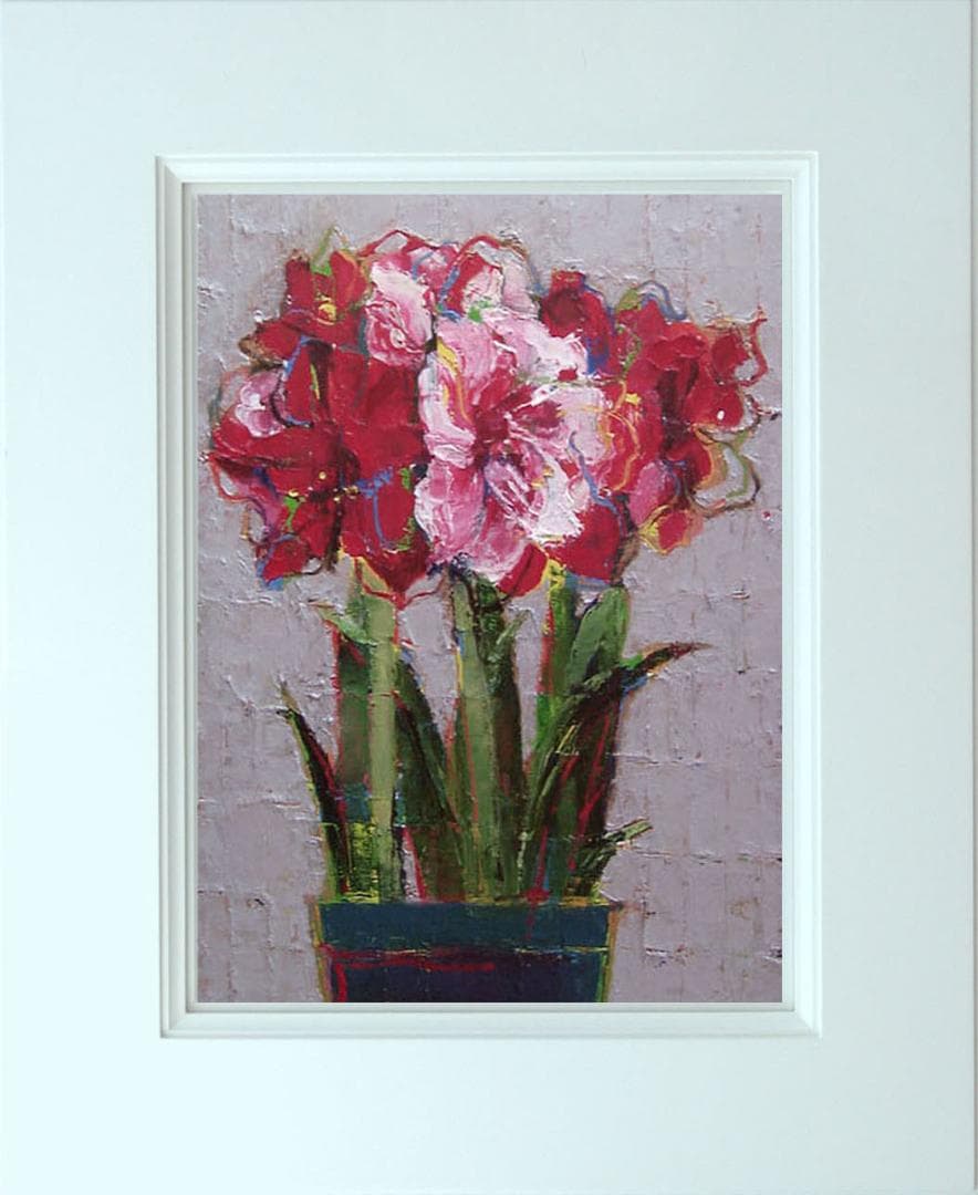 油絵 菅家令子 絵 絵画 インテリア uF6-111002 花