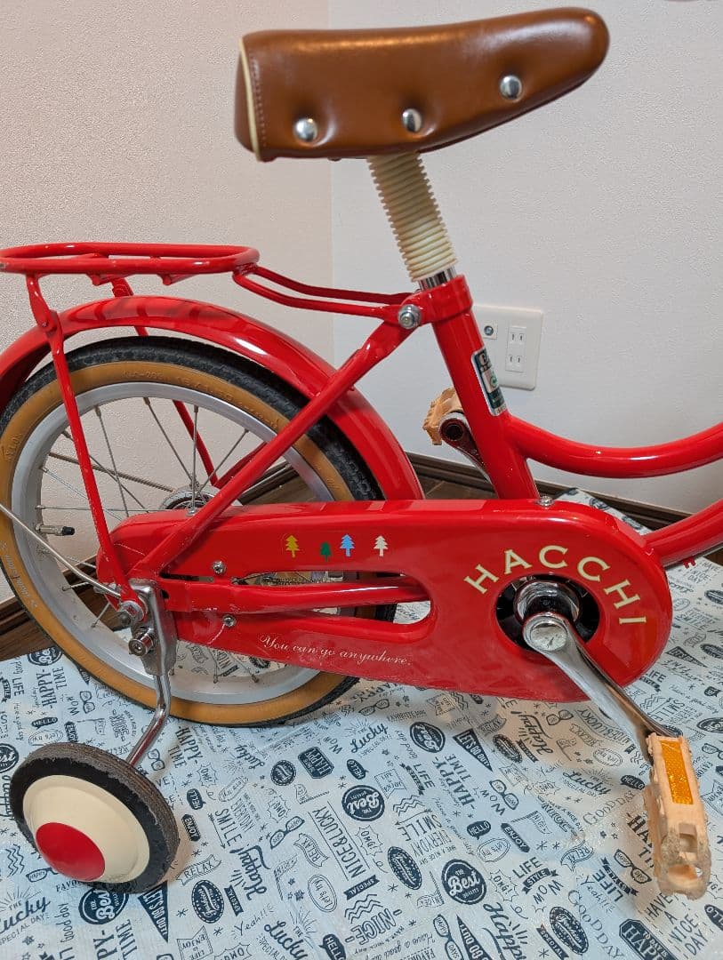 引き取り限定　HACCHI 子供用自転車 赤 かご付き