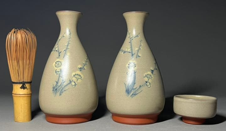 【エビス】酒器 徳利 酒盃 無名異焼 伊藤赤水 人間国宝 蔵出 酒杯 酒碗