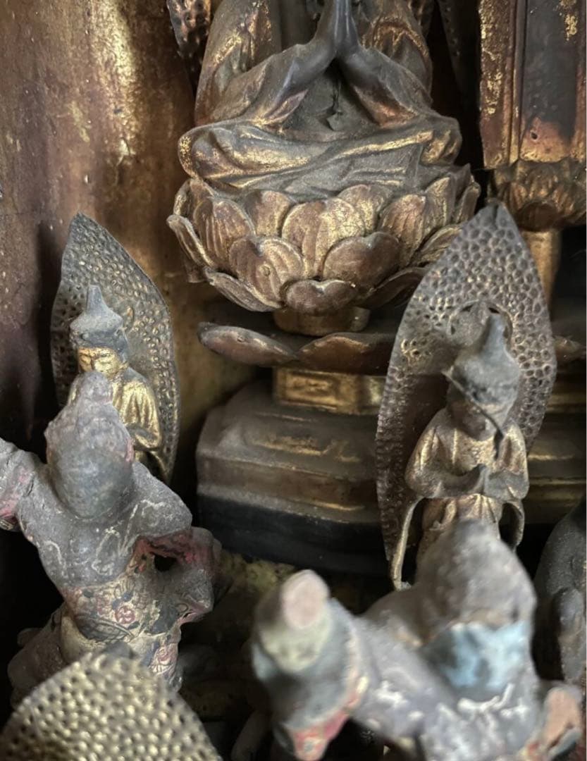 厨子入 十三仏 仏教美術 木彫極彩色 仏像 江戸時代