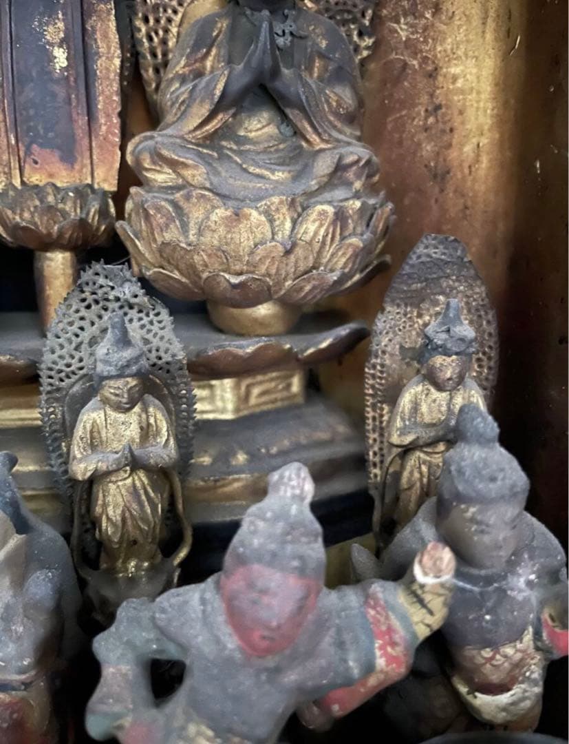 厨子入 十三仏 仏教美術 木彫極彩色 仏像 江戸時代