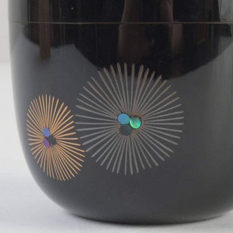 茶道具　松雲作　唐松蒔絵　棗　共箱　V　9798