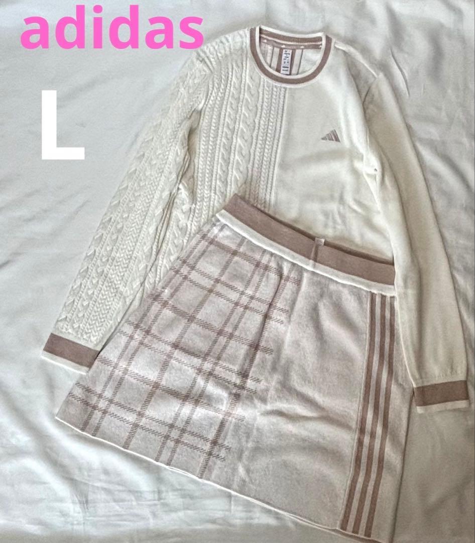 未使用adidasゴルフ　クラシックスタイルのセットアップ　ニット　スカート