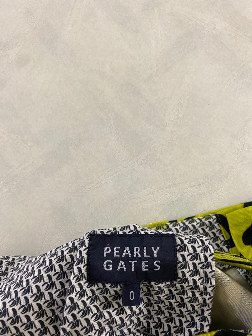PEARLY GATES バナナ柄 パンツ サイズ0 レディース シンチバック