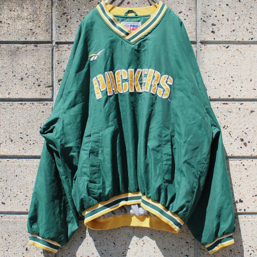 Reebok × NFL グリーンベイ パッカーズ XL 古着 プルジャケット