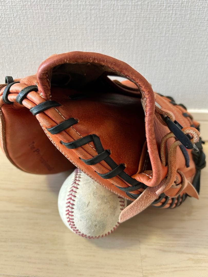 少年軟式　キャッチャーミット　オレンジ×ブラック　久保田スラッガー