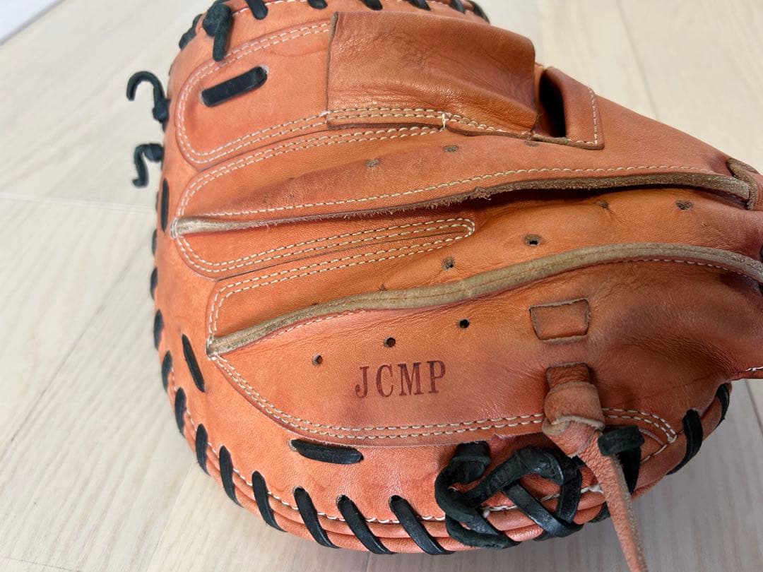 少年軟式　キャッチャーミット　オレンジ×ブラック　久保田スラッガー