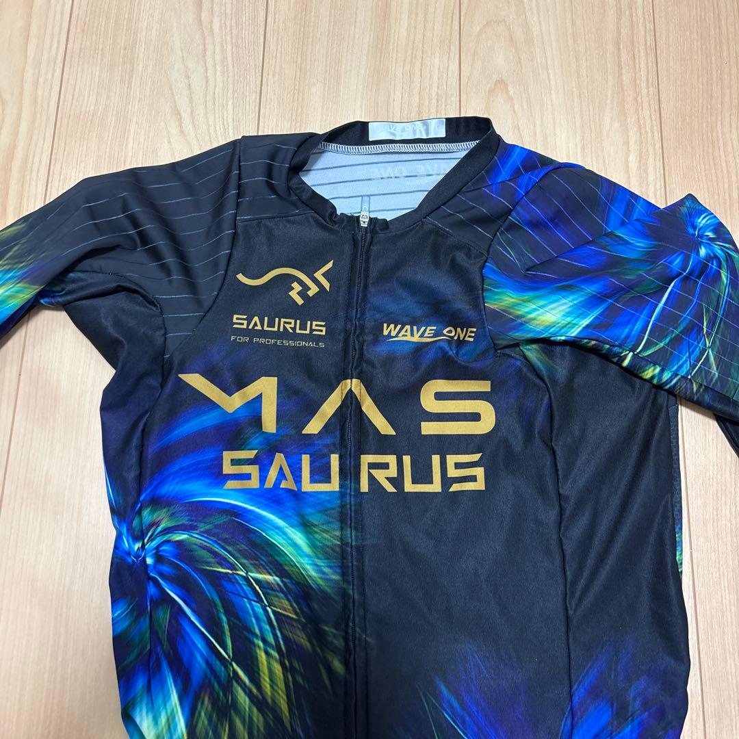 SAURUS WAVE ONE サイクルウェア 半袖 黒/青/金