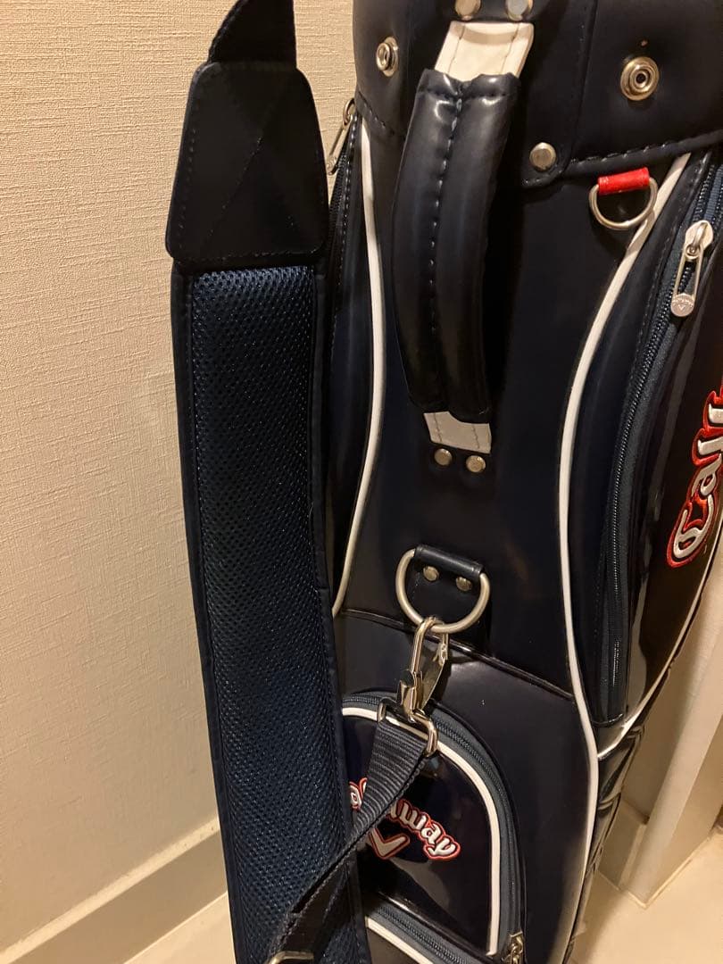 【キャロウェイ】レディースキャディバッグ、ネイビー、美品