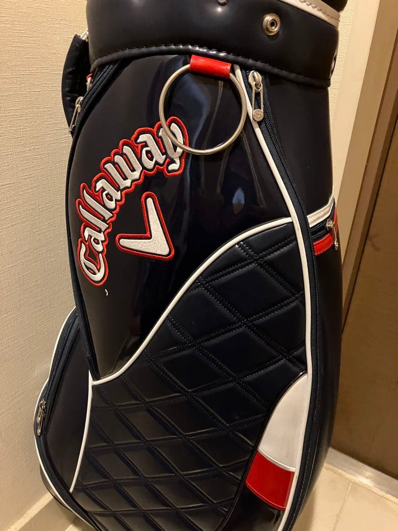 【キャロウェイ】レディースキャディバッグ、ネイビー、美品