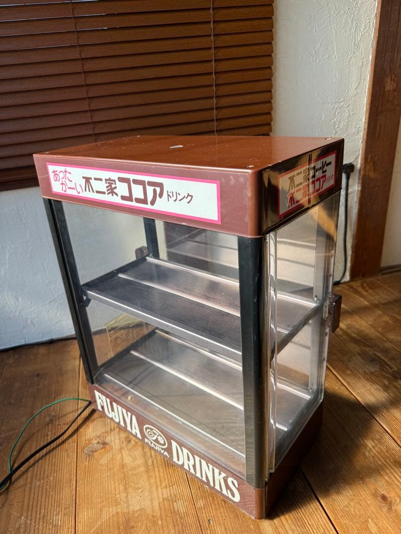 レトロ　不二家　缶ウォーマー　日本ヒーター製　CW-A型　動作確認済　事務所に！