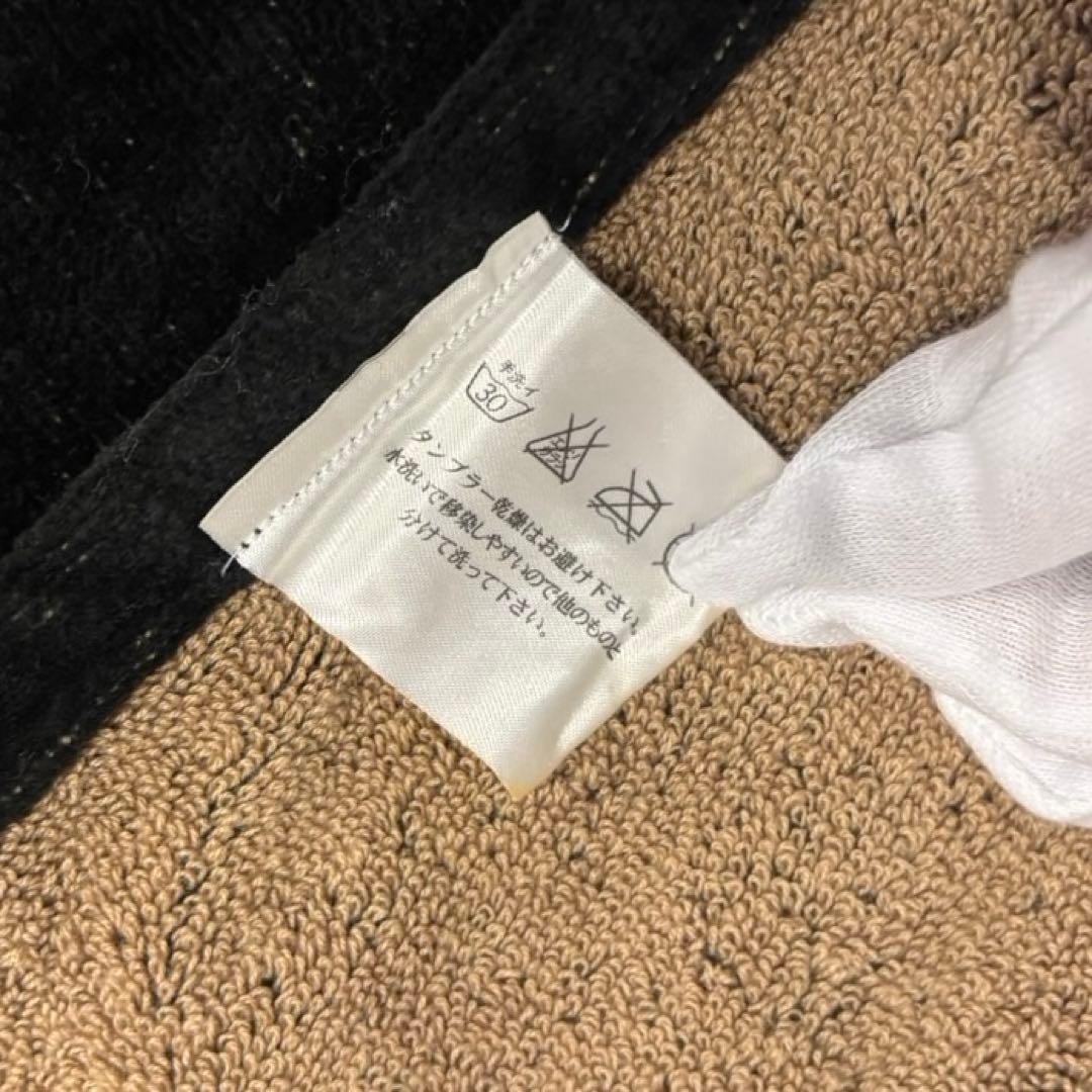 CHANEL ビーチタオル　ブラック×ベージュ　シャネル