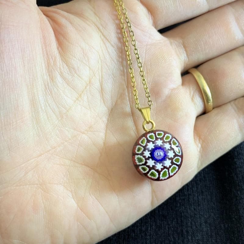 希少 サンルイ クリスタル ペーパーウェイト型 ネックレス