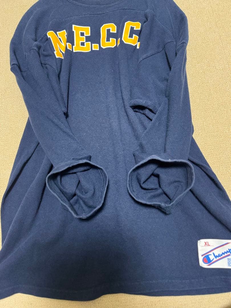 ⭐️染みタグ　フットボールtシャツ　90年代 Champion XL ネイビー