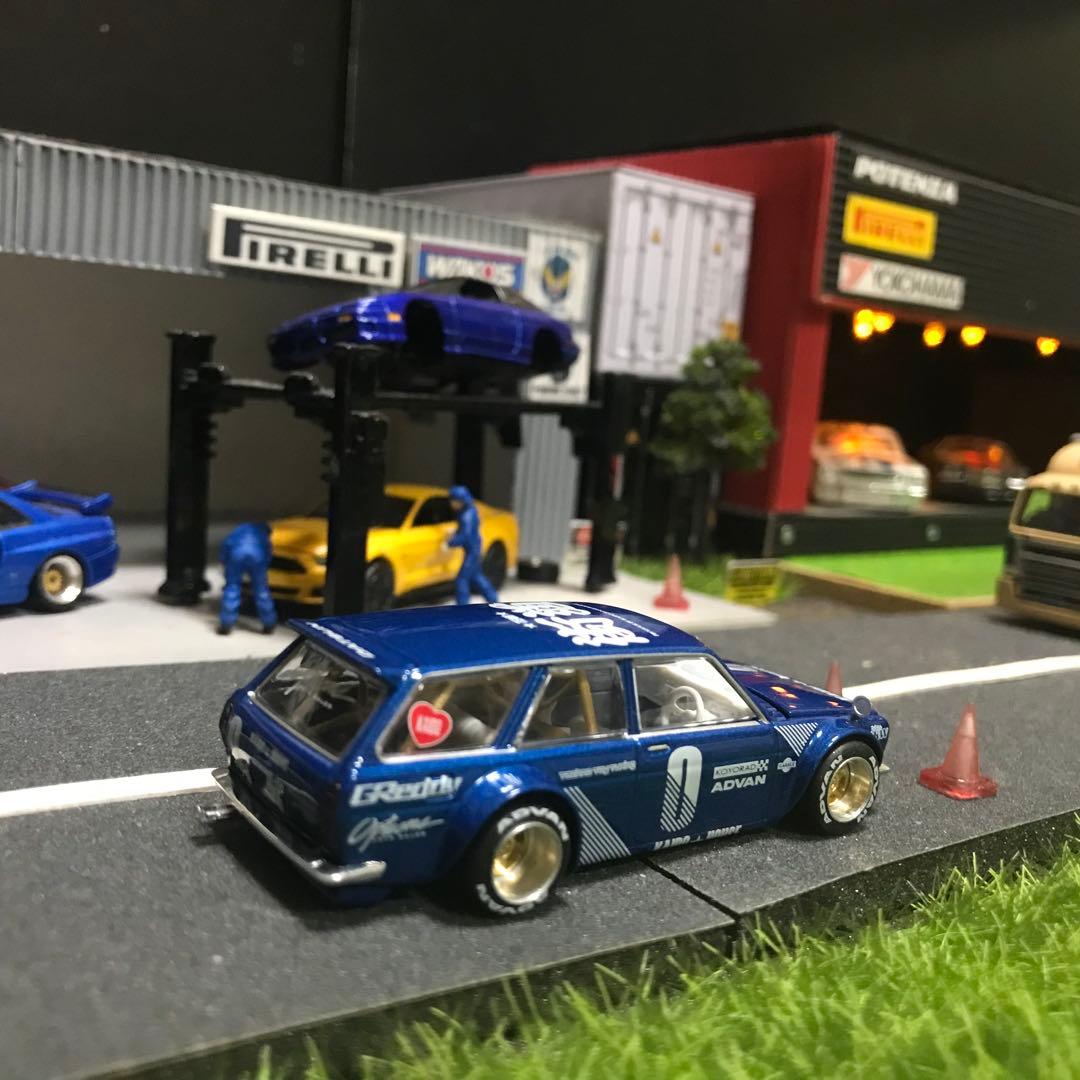 miniGT ダットサンKAIDO 510ワゴン　ブルー　開封品