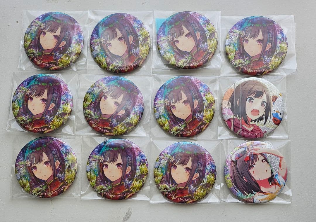 東雲絵名 18c グリッター缶バッジ 10点