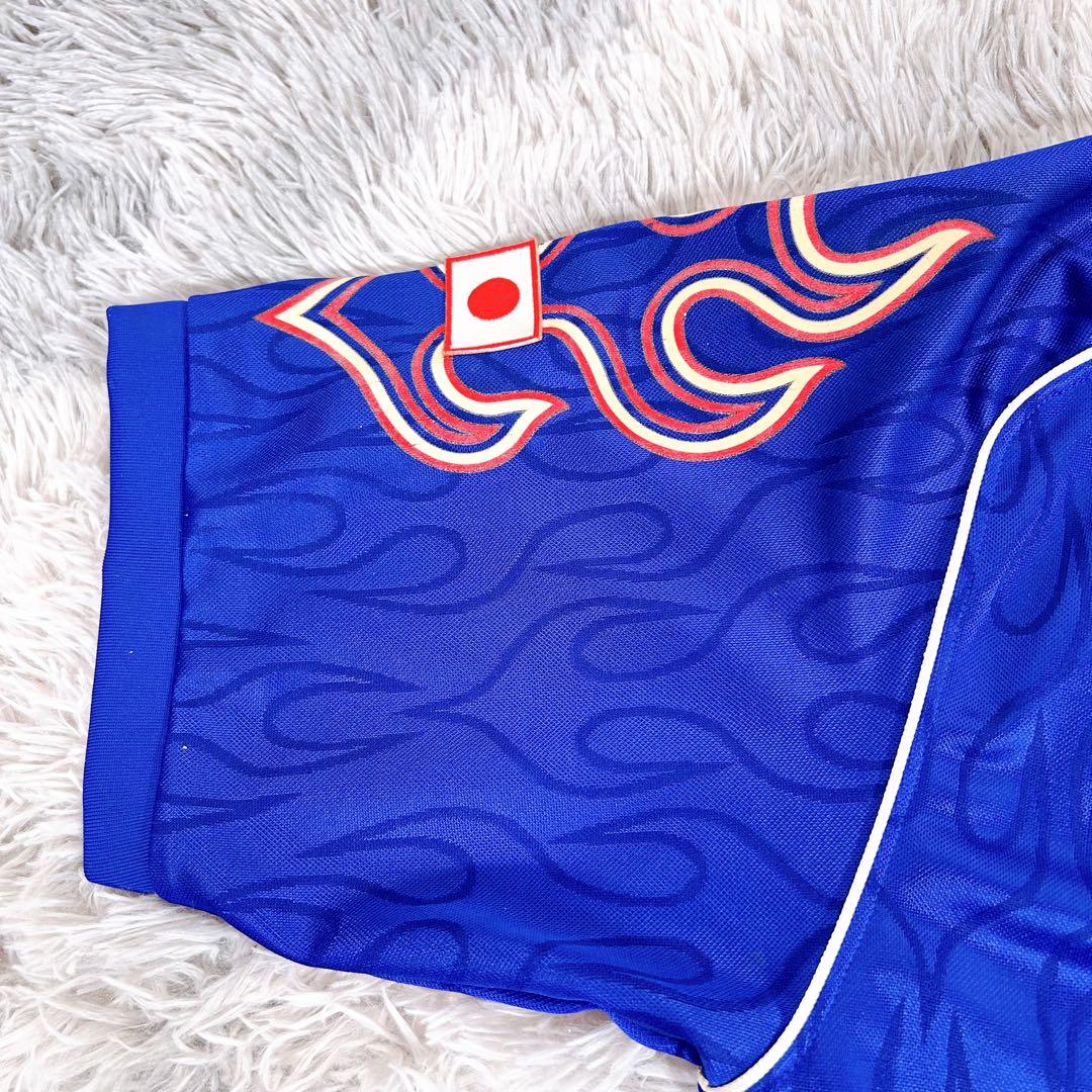 アシックス 日本代表 ユニフォーム フランスW杯 炎モデル 三浦知良 カズ L