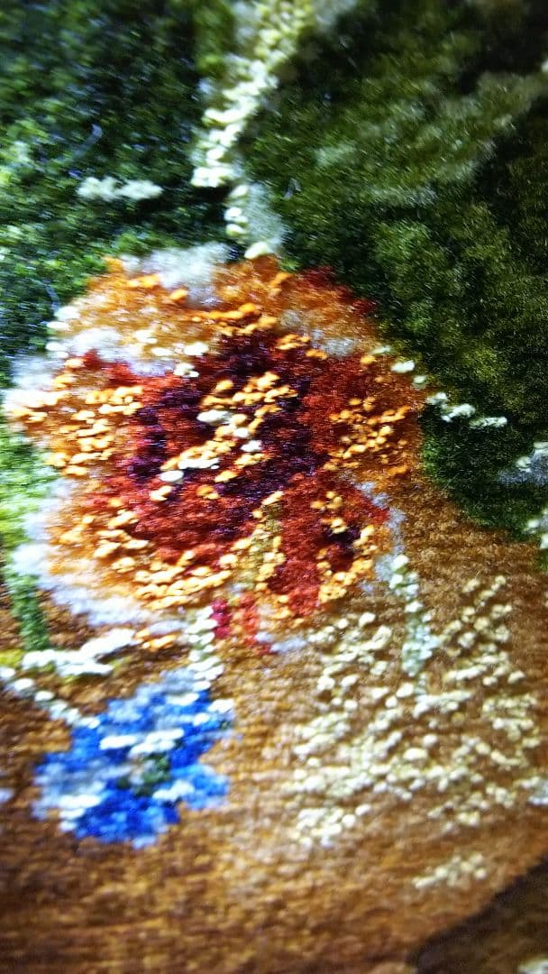 手織りペルシャ絨毯　タブリーズ産絨毯絵画　ウール&シルク