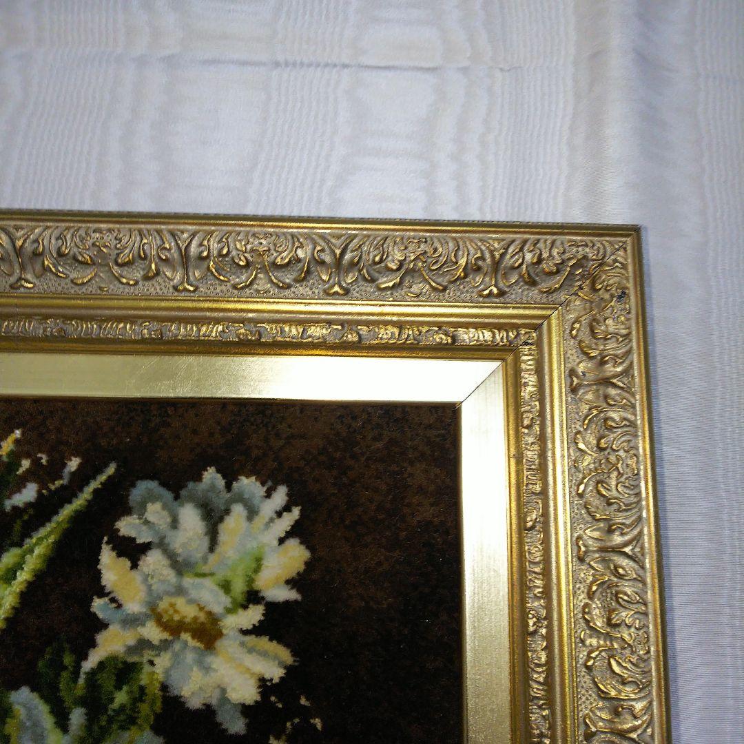 手織りペルシャ絨毯　タブリーズ産絨毯絵画　ウール&シルク