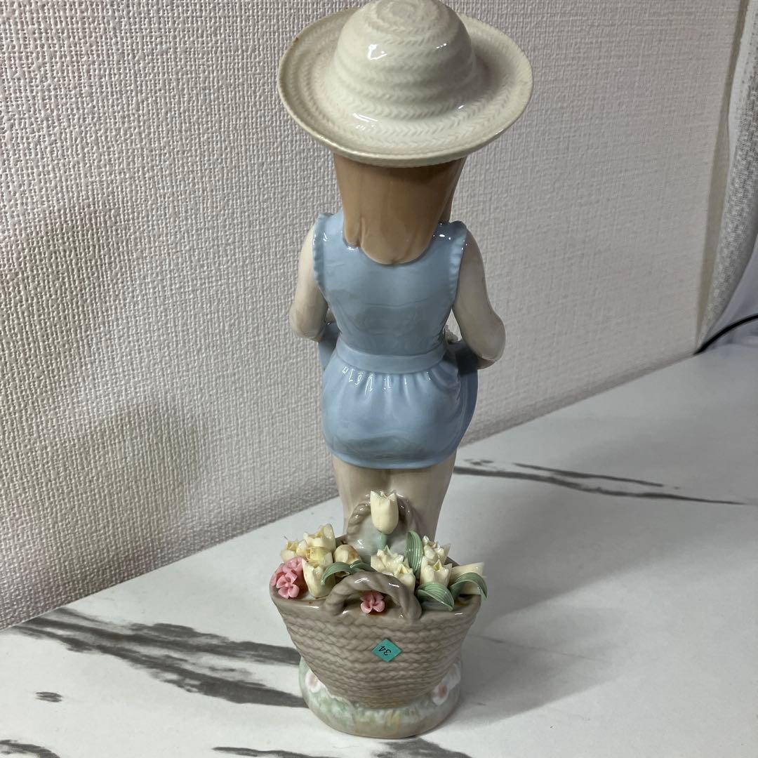 LLADRO リヤドロ 1284 花を持つ少女 フィギュリン 箱付