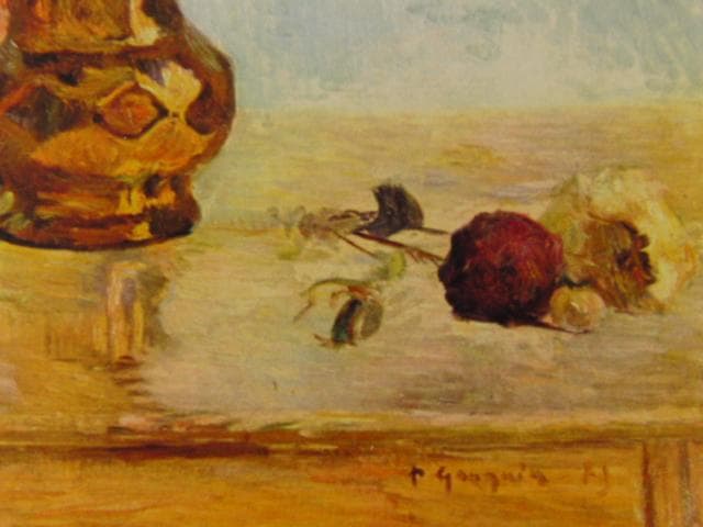 ポール・ゴーギャン、【花びん】、希少な画集画より、新品高級額・額装付