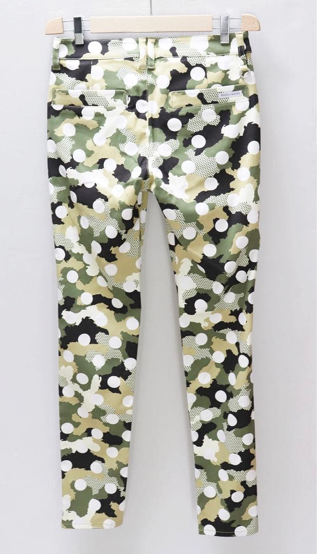 《パーリーゲイツ》新品 薄手 カモフラドット柄 ストレッチパンツ 1(W74)