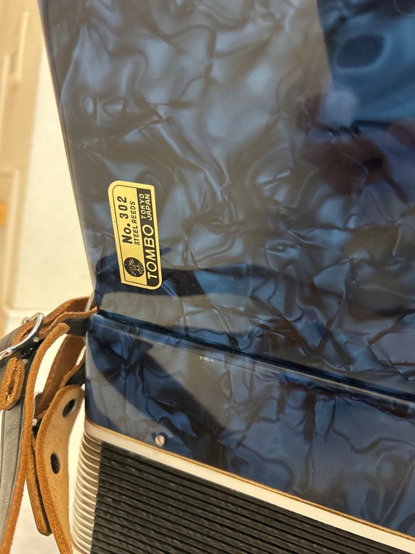 【美品】TOMBO トンボアコーディオン No.302 ブルー 希少