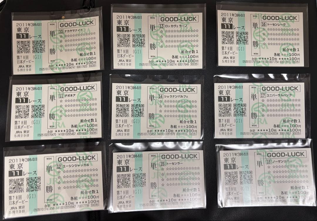 【オルフェーヴル】日本ダービー全18頭出走馬(現地的中馬券)クイックピック