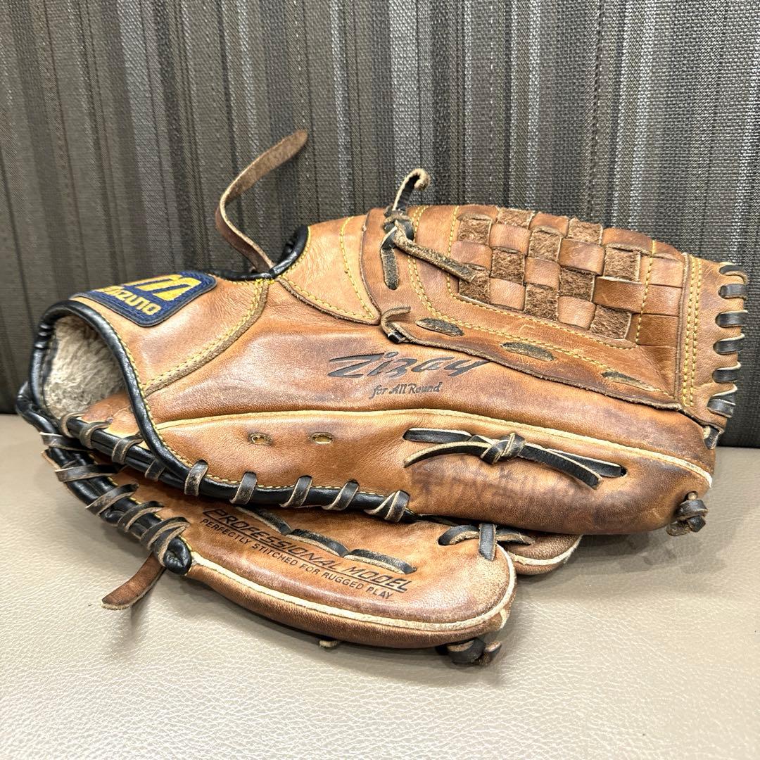 ミズノ野球プロフェッショナルモデル E-Z Pocket 左手グローブ 2個本革