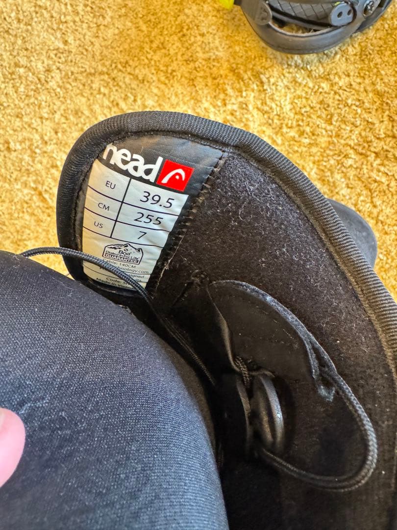 UNIONビンディングブラック・イエロー/head スノーボードブーツ ブラック