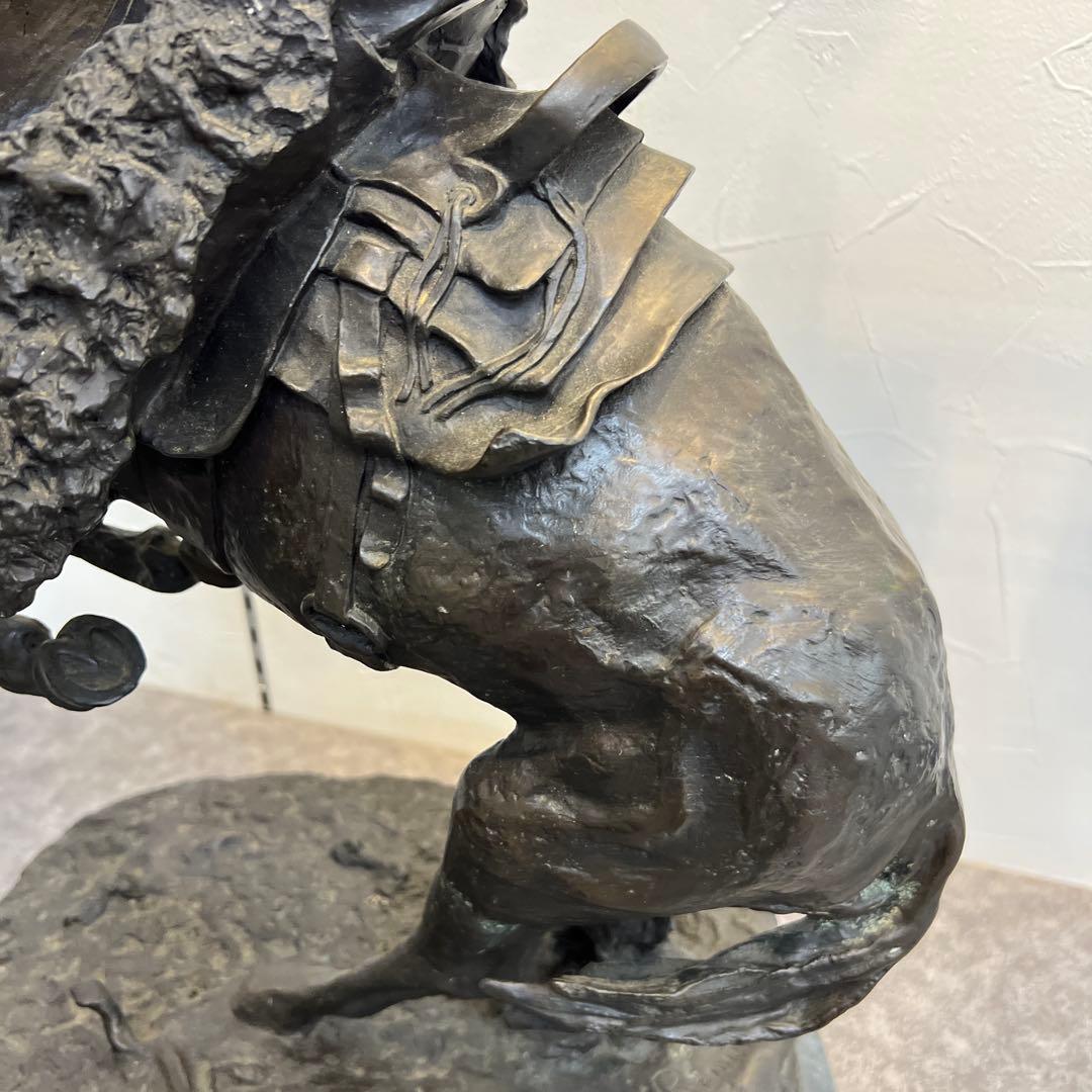 フランス　在銘　ブロンズ　ロデオ　32.2kg 高さ59㎝東な8-0106☆1F