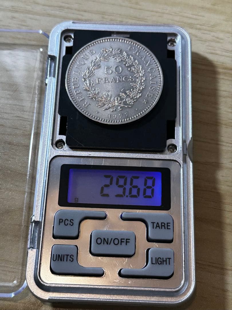 フランス 50フラン銀貨 4枚+5フラン銀貨 1枚