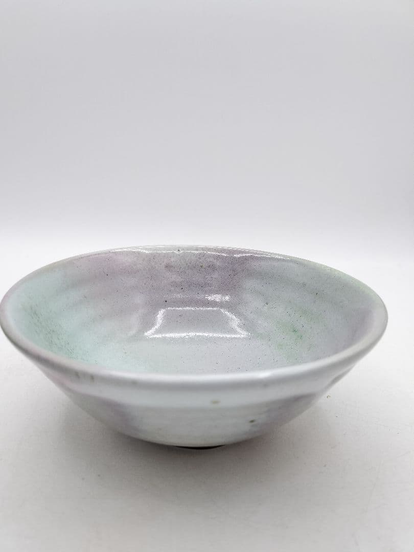 c874 数茶碗 平　萩焼 三彩 12客 清雅窯 木箱 茶道具 古物