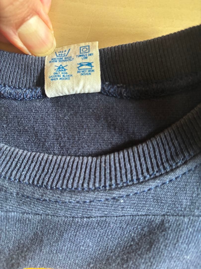 Champion NAVY 七分袖 フットボールT チャンピオン USA製　XL