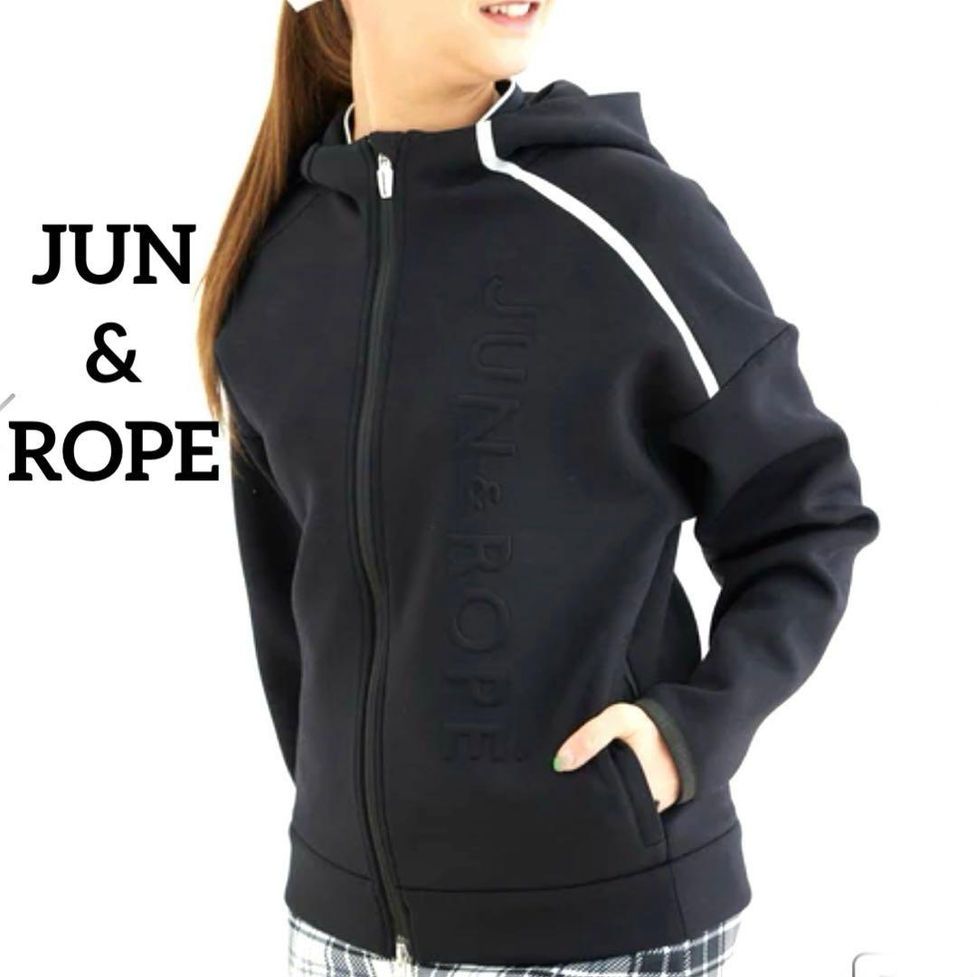 ジュン アンド ロペ エンボスロゴ フーディージップ長袖ブルゾン ゴルフウェア