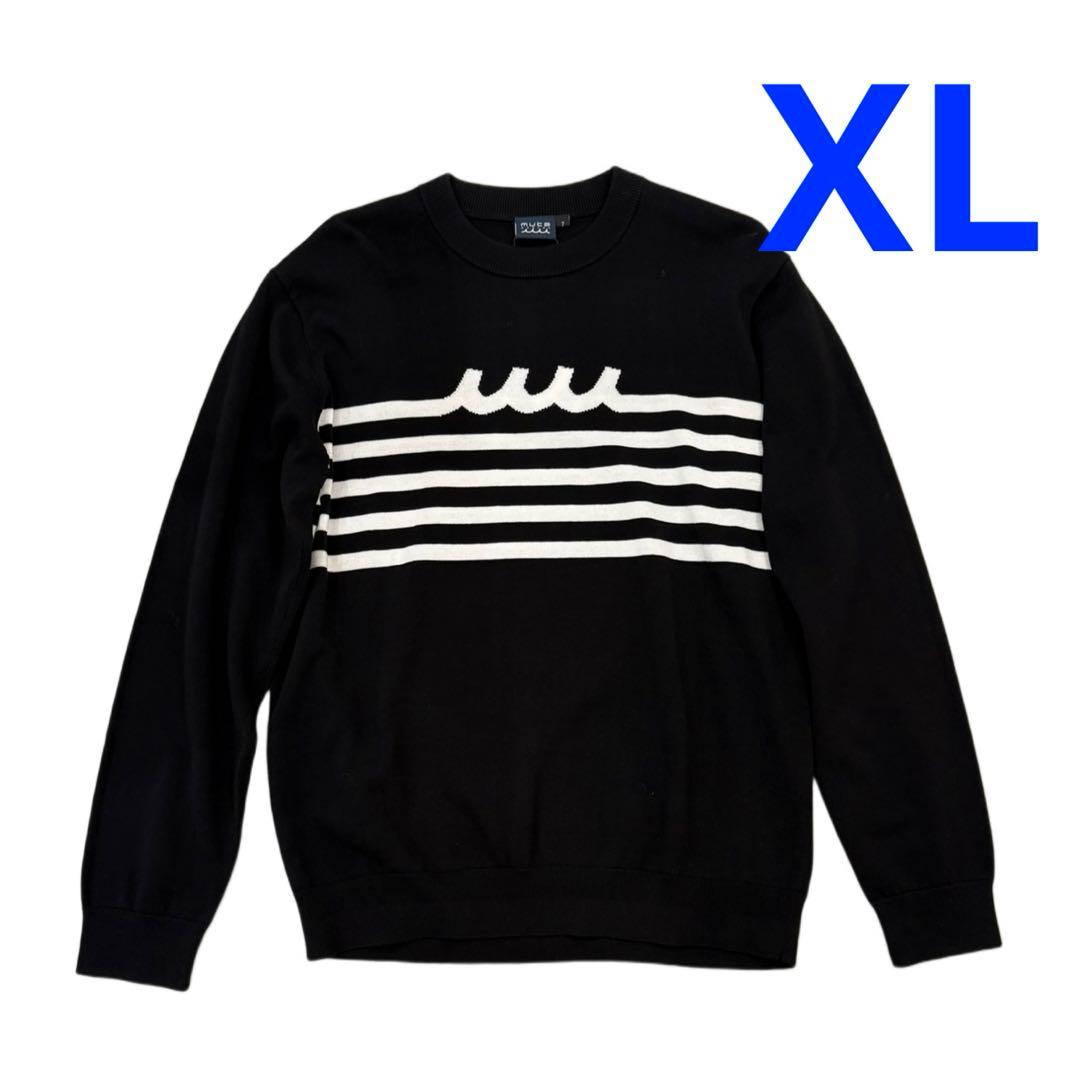 【新品】ムータマリン　ゴルフ　ニット　プルオーバー　黒　メンズ　XL