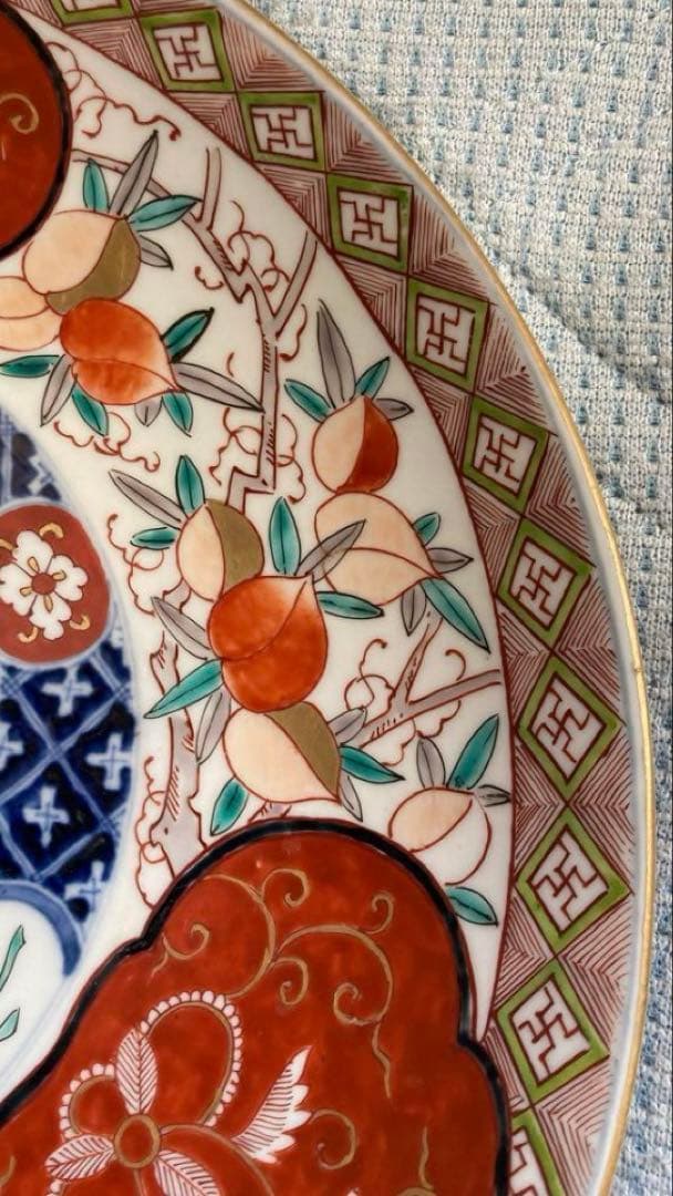 大皿 飾り皿 伊万里焼 大明萬歴年製 31cm