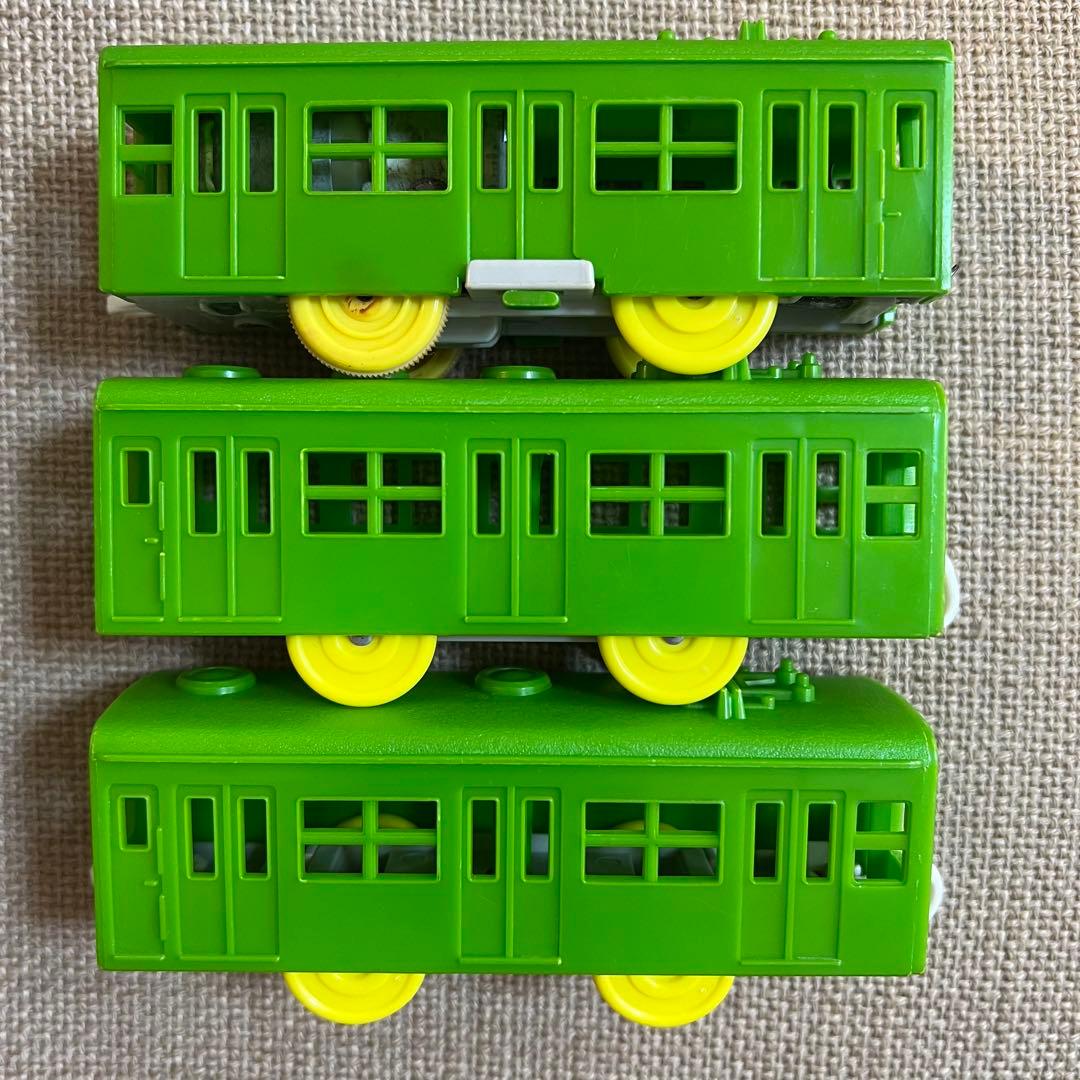 【プラレール】電動プラ電車 電車 前スイッチ 旧動力 緑色 日本製