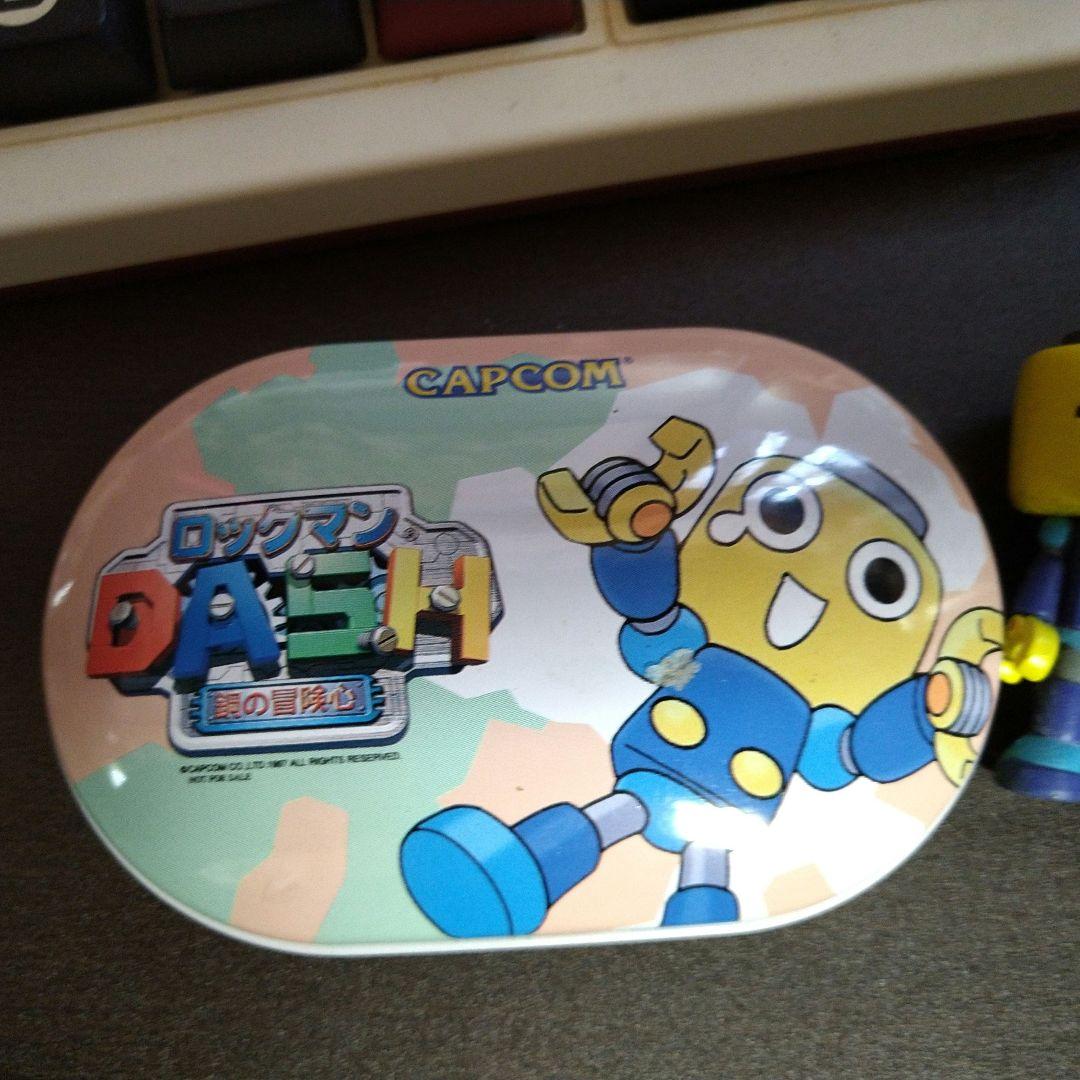 ロックマンDASH　バンドエイド　缶　コブン　フィギュア
