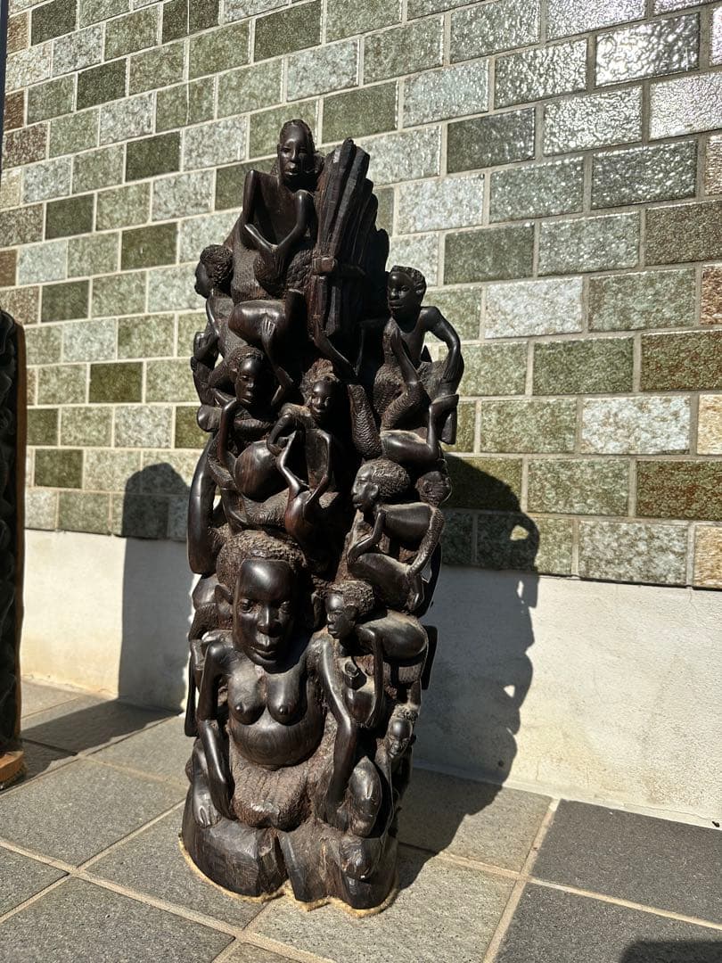 マコンデ　アフリカンアート 木製彫刻 約50cm