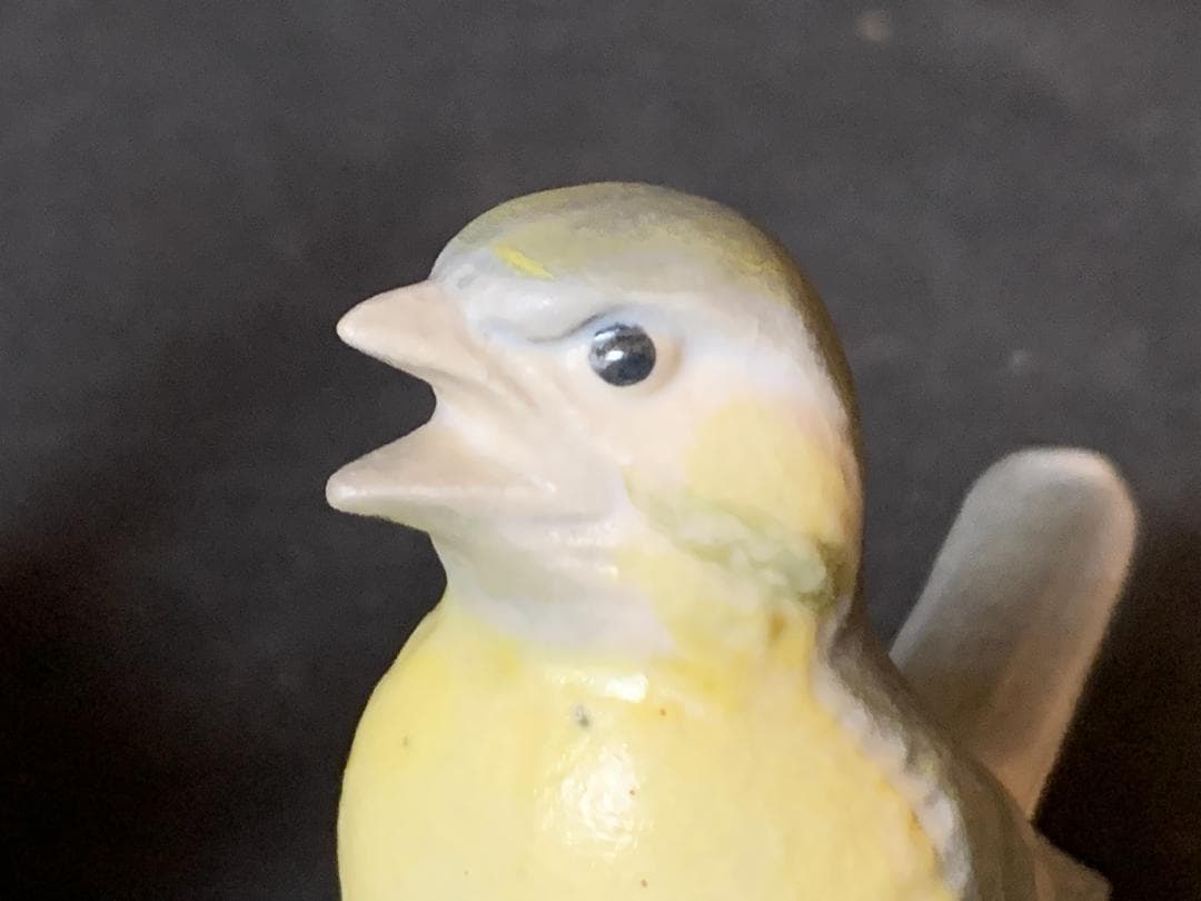 一枝庵 林沐雨造 鶺鴒 置物 共箱　京焼 盆栽 856